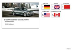 Skrócona instrukcja F07 (01_1377) dla BMW 5' F07 GT LCI 535i Gra USA