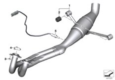 Części układu wydechowego z mocowaniem (18_1135) dla BMW C 650 GT 16 (0C05, 0C15) ECE