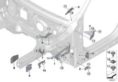 Konstrukcja przednia, uchwyt (41_2551) dla BMW X1 F48 X1 18dX SAV ECE