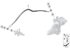 Przewód hamulcowy tylny bez ABS (34_1801) dla BMW S 1000 RR 12 (0524,0534) ECE