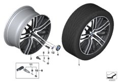 Obr.BMW, st.le. M, szpr.pod. 650M-21'' (36_2229) dla BMW 6' G32 GT 630i Gra ECE