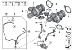 Turbosprężarka ze smarowaniem (11_6355) dla BMW 7' F02 LCI ALPINA B7L Lim USA