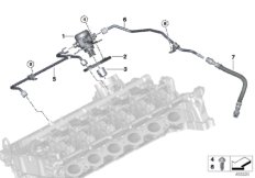 Pompa wysokociśnieniowa/przewody (13_1792) dla BMW 4' F36 Gran Coupé 440i Gra ECE