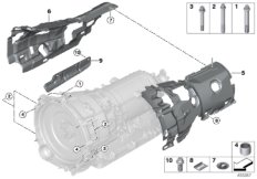 Skrzynia bieg., mocowanie/Elementy dod. (24_1631) dla BMW 3' F30 LCI 330e Lim USA