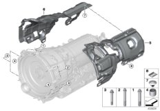 Skrzynia bieg., mocowanie/Elementy dod. (24_1632) dla BMW 5' G30 530eX Lim ECE