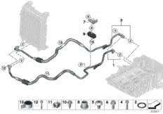 Przewód chłodnicy oleju silnikowego (17_0787) dla BMW X6 F16 X6 50iX 4.0 SAC ECE