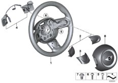 Sport strng wheel,airbag,w/shift paddles (32_1673) dla MINI Paceman R61 Cooper D ALL4 1.6 Paceman ECE