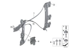 Mechanizm szyby drzwi przednich (51_9298) dla MINI Cabrio F57 Cooper D Cabrio ECE