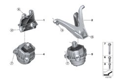 Zawieszenie silnika (22_0232) dla BMW 5' G30 M550iX Lim ECE