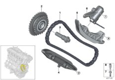 Mechanizm ster.-łańcuch sterujący dolny (11_6407) dla BMW X3 G01 X3 M40iX SAV ECE