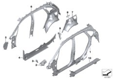 Elementy pojed. szkieletu bocznego (41_2422) dla BMW 2' F46 Gran Tourer 218dX Gra ECE