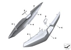 Tylny element boczny (46_1336) dla BMW K 1600 GT 17 (0F01, 0F11) ECE