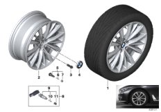 Obr. BMW, st. le. BMW, szpr.W 643 -18'' (36_2252) dla BMW 7' G12 750LiX 4.4 Lim RUS