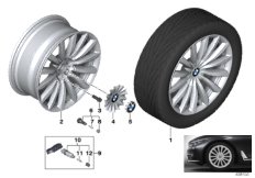 Obr. BMW, st. le., szpr. V 620 - 19'' (36_2253) dla BMW 7' G12 LCI M760LiX Lim ECE