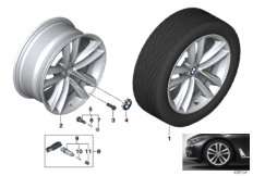 Obr. BMW, st.le. podw. szpr. 630 - 19'' (36_2254) dla BMW 7' G11 LCI 730dX Lim RUS