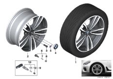 Obr.BMW st.le., szpr. pod. 647M - 19'' (36_2258) dla BMW 7' G11 LCI 730d Lim ECE