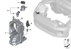 Zbiornik spryskiwaczy szyby czołowej (61_3510) dla MINI Cabrio F57 Cooper S Cabrio ECE