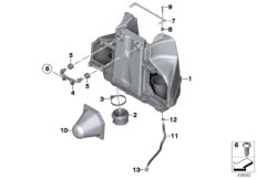 Tłumik szmerów ssania/wkład filtra (13_1413) dla BMW K 1300 R (0518,0519) USA