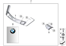 Kpl. części mocuj. szyby prz. (46_0965) dla BMW K 1200 R (0584,0594) USA