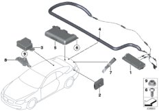Elementy pojedyncze anteny zbiorczej (65_2259) dla BMW 6' F12 LCI M6 Cab ECE