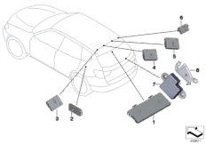 Elementy pojedyncze anteny zbiorczej (65_2199) dla BMW X4 F26 X4 35iX SAC ECE