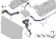 Prowadzenie węży wody ukł. chłodn. (11_5035) dla BMW 6' F06 Gran Coupé M6 Gra USA