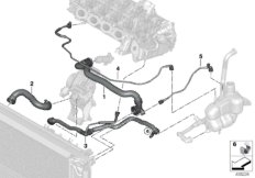Węże płynu chłodzącego układu chłodzenia (17_1008) dla BMW X1 F48 X1 18d SAV THA