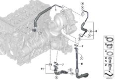 Dopływ oleju, turbosprężarka (11_7381) dla BMW X2 F39 X2 25dX SAC ECE