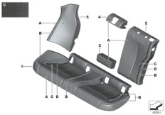 Ind. system załad./siedzenie tylne (91_1409) dla BMW 4' F36 Gran Coupé 435i Gra ECE