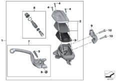 Osprzęt dźwigni hamulca (32_2400) dla BMW F 850 GS Adv. (0K01, 0K03) USA