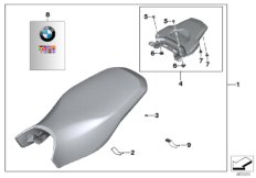 Siedz. Rallye z płytą bagażn. (77_0582) dla BMW R 1250 GS Adv. 19 (0J50) BRA