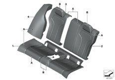 Indywidualne obicie siedzenie tył (91_1417) dla BMW 4' F82 M4 M4 Cou ECE