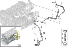 Dopływ oleju, turbosprężarka (11_6506) dla BMW 2' F22 225d Cou ECE