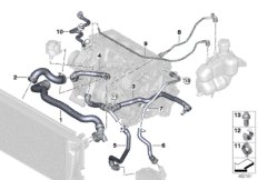 Węże płynu chłodzącego układu chłodzenia (17_1005) dla BMW X1 F48 X1 20i SAV MYS