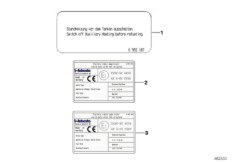 Tabliczka inf. ogrzewania na postoju (71_0885) dla BMW X3 G01 X3 30dX SAV ECE