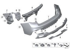 M Obudowa tylna (51_9707) dla BMW X6 F16 X6 M50dX SAC ECE