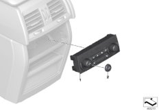 Panel obsługi autom. klimatyzacji z tyłu (64_2012) dla BMW X5 F15 X5 25dX SAV ECE