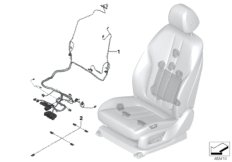 Zestaw kabli przedniego fotela (61_5425) dla BMW 5' G30 520dX Lim ECE