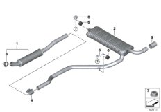 Układ wydechowy tylny (18_1179) dla BMW 2' F45 Active Tourer LCI 225xe Act ECE