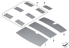 Izolacja dźwiękowa dachu (51_7051) dla BMW 7' F02 LCI 730Ld Lim ECE