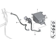 Filtr z węglem aktywnym/Odp. paliwa (16_1117) dla BMW 7' G12 740iX Lim USA
