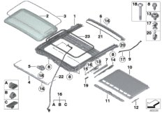 Dach przesuwno-uchylny (54_0460) dla BMW 3' F30 316d Lim ECE