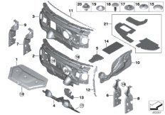 Izolacja dźwiękowa przednia (51_9651) dla MINI Cabrio F57 Cooper D Cabrio ECE