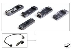 Adapter Snap-In do urządzeń APPLE (03_2759) dla BMW 1' E81 116d 3-d ECE