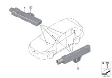 Poj. części anteny funkc. dost. komf. (65_2809) dla BMW X1 F48 X1 18d SAV ECE