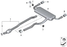 Układ wydechowy tylny (18_1101) dla BMW 2' F46 Gran Tourer 220dX Gra ECE