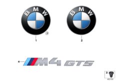 Emblematy / Ciągi napisów (51_3814) dla BMW 4' F82 M4 M4 GTS Cou USA