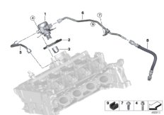 Pompa wysokociśnieniowa/przewody (13_1847) dla BMW 5' G30 530i Lim ECE