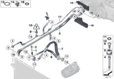 Przewody czynnika chłodniczego (64_1750) dla BMW 7' F01 LCI 730i Lim ECE