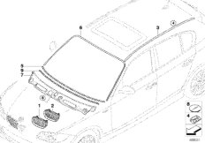 Zewnętrzne osłony / Kratka ozdobna (51_5442) dla BMW 1' E87 LCI 118d 5-d ECE